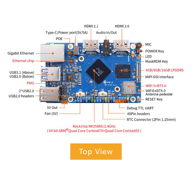 Orange Pi 5 Pro 4GB 8GB 16GB R - Orange Pi 5 Plus 16Gb incelemesi ve fiyatı